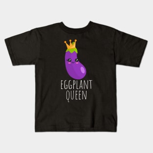 Eggplant Queen Cute Kids T-Shirt